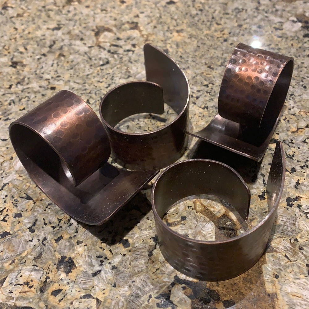 Pier One Brass-like Napkin Rings (12)
